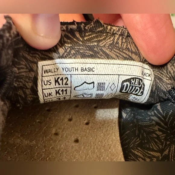 Hey Dude Black Kids Moccasins - Picture 3 of 3